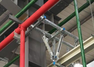 水磨沟该抗震支架的整体式支吊架结构协调性好